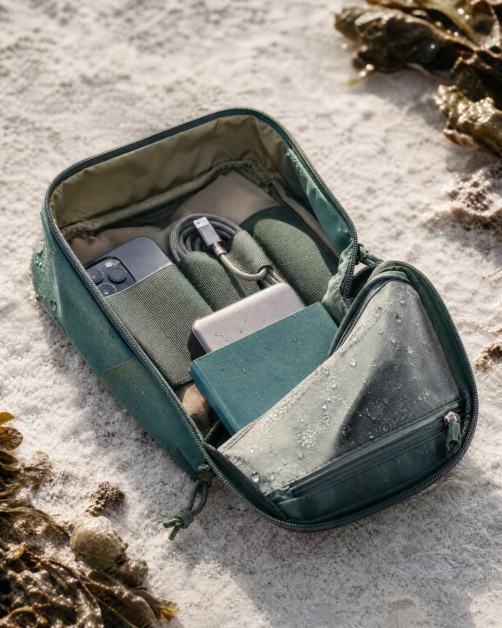 Water resistant mobile field pouch